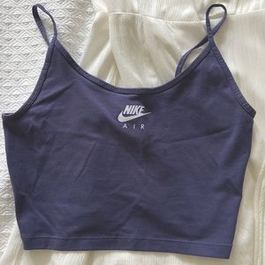 Navy nike air cropped tank